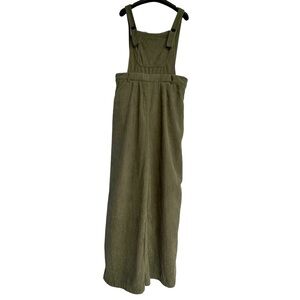 Cider Olive Green Corduroy Jumpsuit